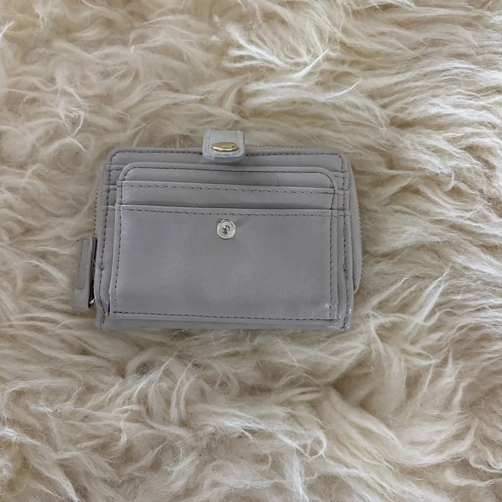 Cream Card Holder Coin Pouch Key Ring Wallet